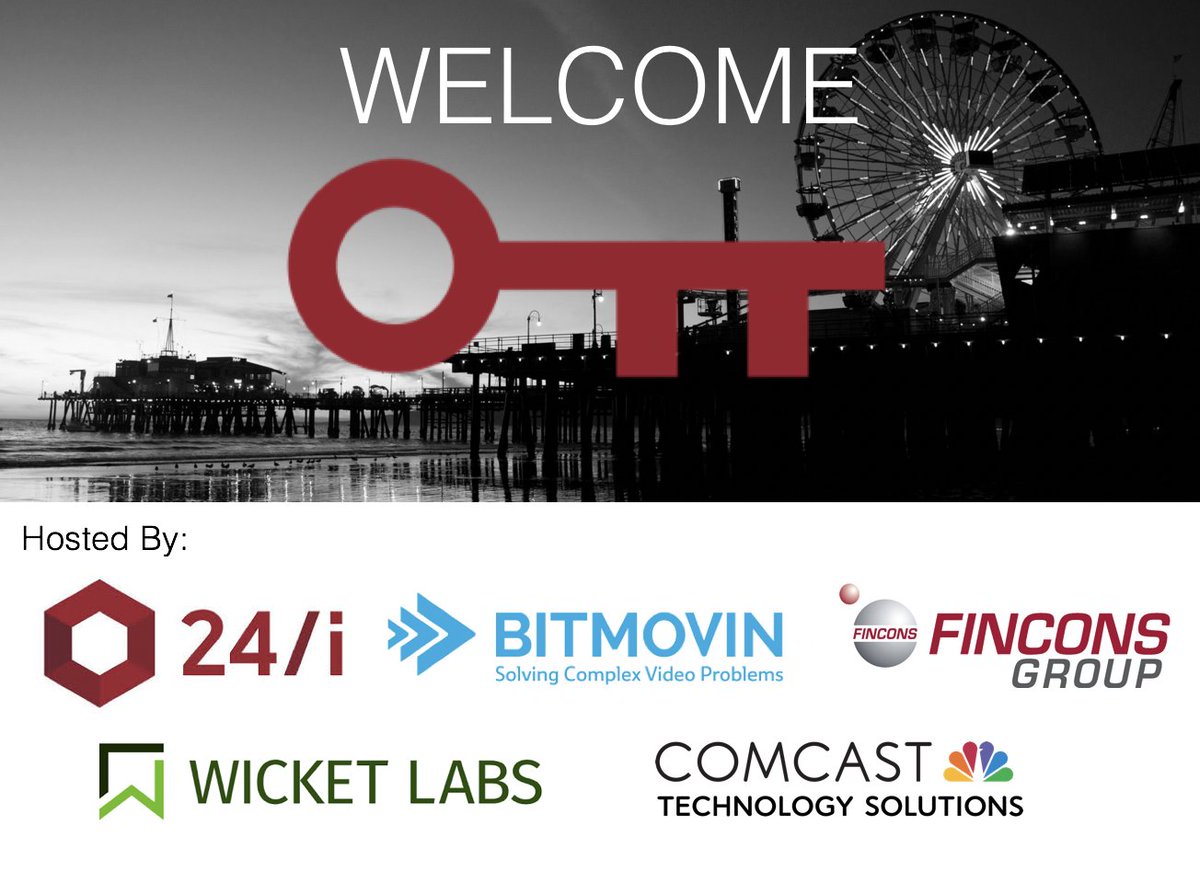 24i_Media's tweet photo. We've kicked off #OTTDay in LA! We're looking forward to an insightful and fun day! OTT Day is brought to you by @Bitmovin, @WicketLabs, @ComcastTechSoln, @FinconsGroup and @24i_Media #OTT #Onlinevideo #streamingmedia #futureofTV https://t.co/H23BcfNwB8