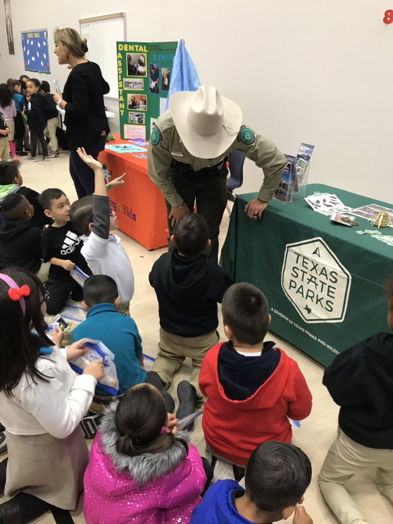 SArostegui_JDS's tweet photo. JPB annual Career Fair underway! Utep, KTSM, Homeland Security, US Customs, Texas State Wildlife and many more presenters! #gettingourlearningon #TEAM_SISD #JPB8toGr8 @Butler_ES @jpb_coyotes_BES @Cortega_BES https://t.co/IPtUOpt3bB