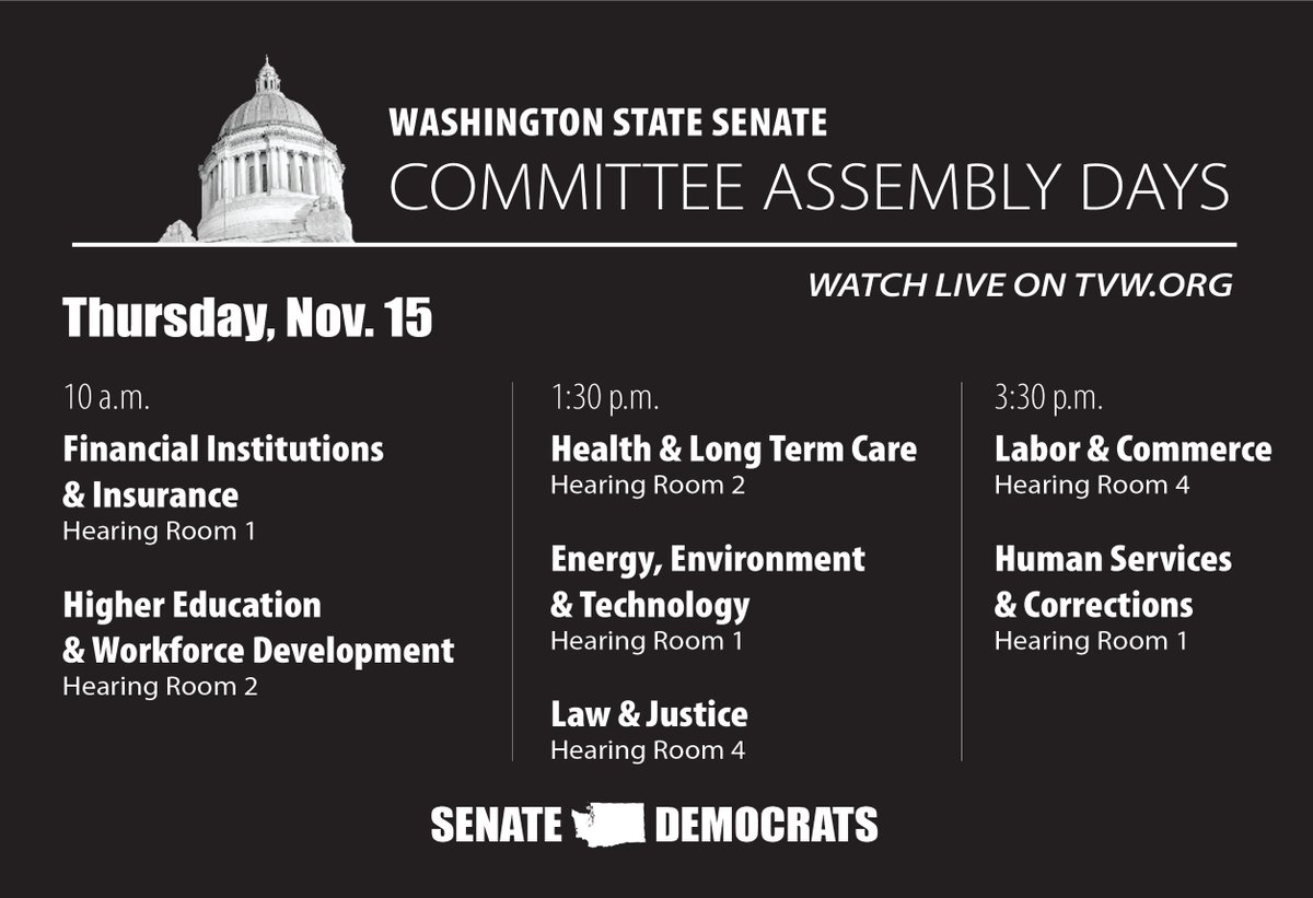 WASenDemocrats's tweet photo. Senators are back in Olympia for #AssemblyDays. Today’s hearings feature efforts to prevent #gunviolence, improve access to affordable #highereducation, stem the #opioidepidemic, hear updates on #PaidFamilyLeave &amp; more. Watch: https://t.co/xu8FSY5n39 #waleg #PuttingPeopleFirst https://t.co/isbNX2L5Du