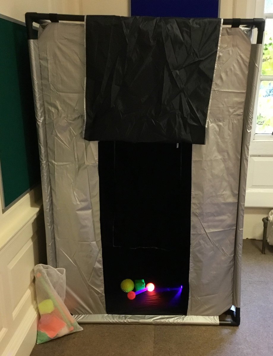 LG_School's tweet photo. Equipment has arrived for our new occupational therapy room. Our therapist Claire is working with the pupils who now have a dark den and fine and gross motor skill equipment to use in sessions. #OccupationalTherapy #meetingneeds https://t.co/Zd8YKhAV3T