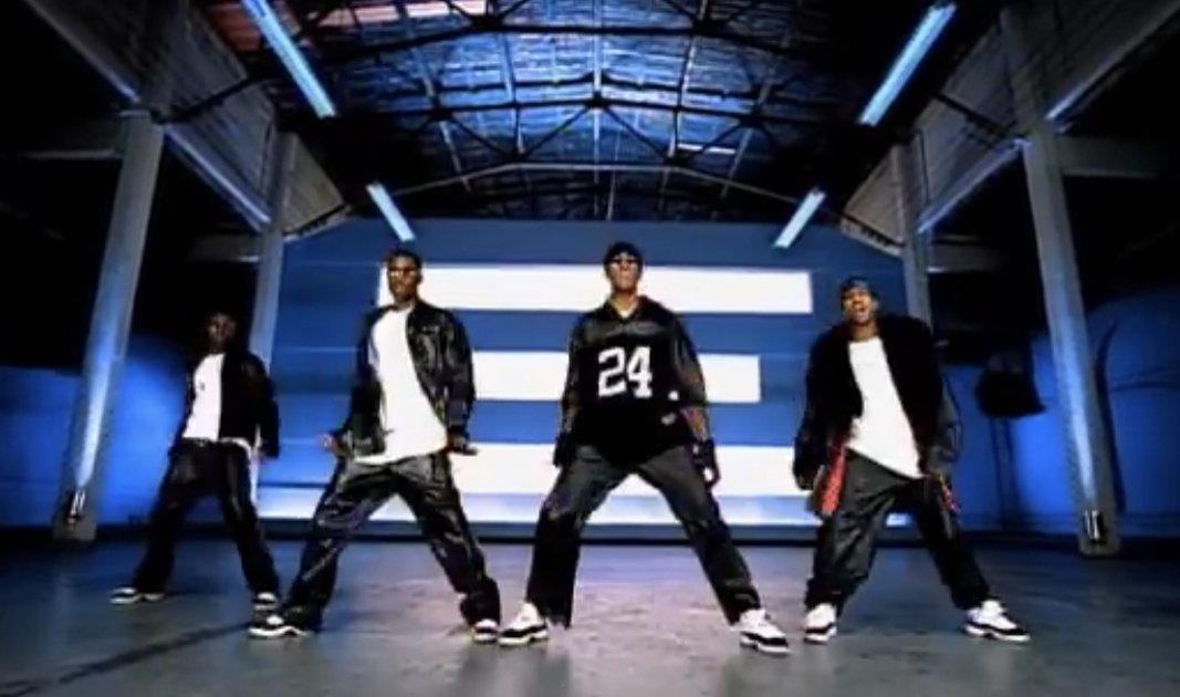 After the shoe's first retro release in 2000, all four members of 112 danced on set in the Concords for their music video "It's Over Now," which released on Jan. 30, 2001