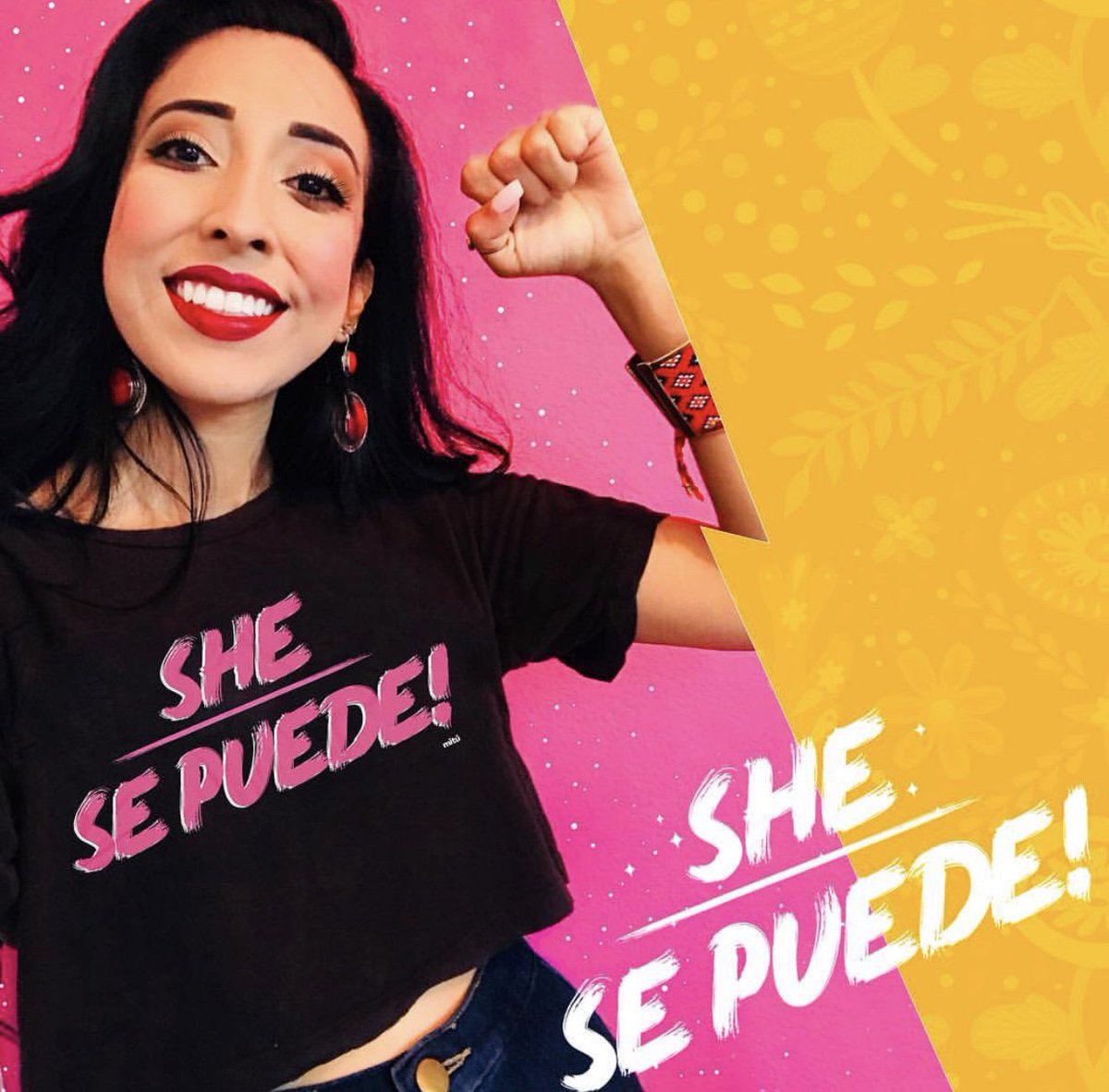 When someone tells you you can’t tell them SHE SE PUEDE and twirl on them haters 💅🏽

#UneasyMotivation #CatandAdeMantra 
-
T-shirt: @/ barrio.shop