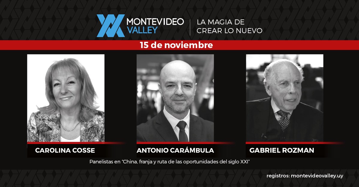ZonamericaUY's tweet photo. Panel “China, franja y ruta de las oportunidades del siglo XXI” a cargo de @CultoCarambulaS, Santiago Fontana, Gabriel Rozman y Zhou Quan, concejero economico para la Embajada de China en Uruguay #11MVDValley @daVinciLAT @UruguayXXI #zonamerica https://t.co/BX8CtnigqA