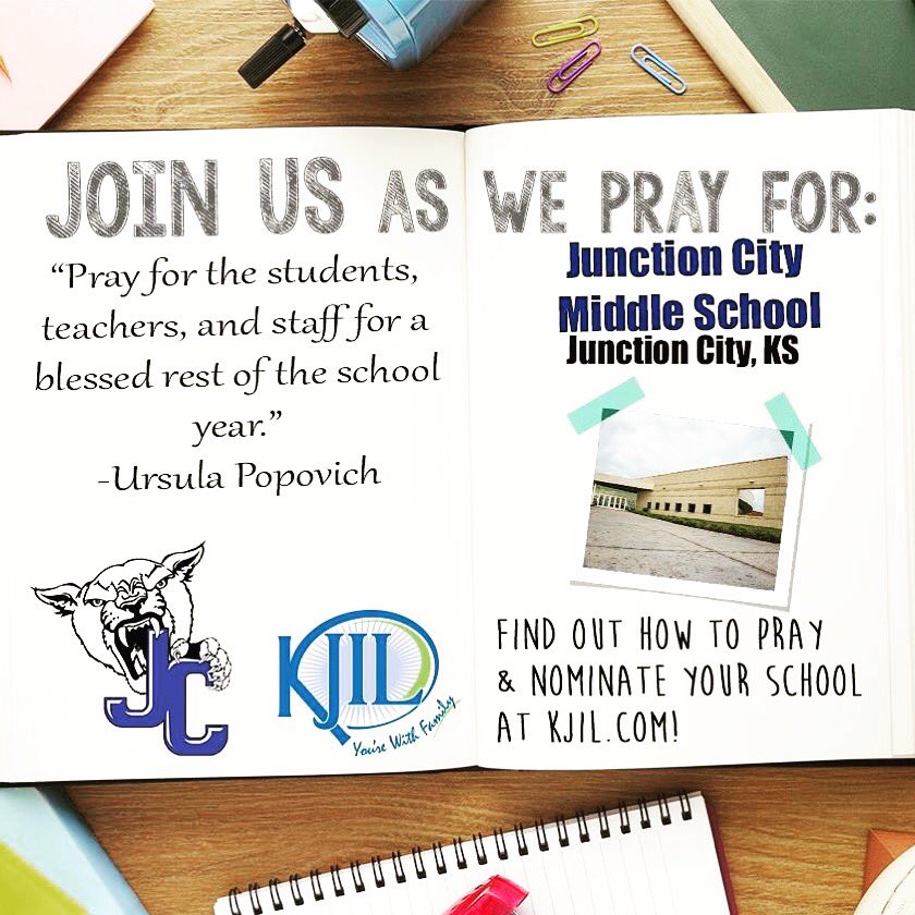 Pray with us as we lift up Junction City Middle School!
