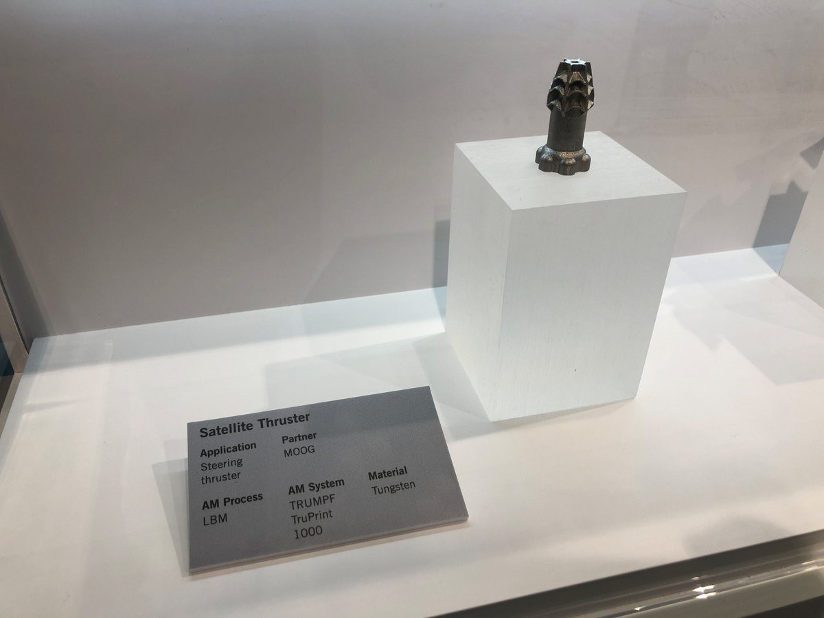 Moog_Inc's tweet image. We&apos;re at #FormNext2018 this week learning about new aluminum materials &amp;amp; metal matrix composites! We&apos;ve even had some of our parts printed by Elementum to test!