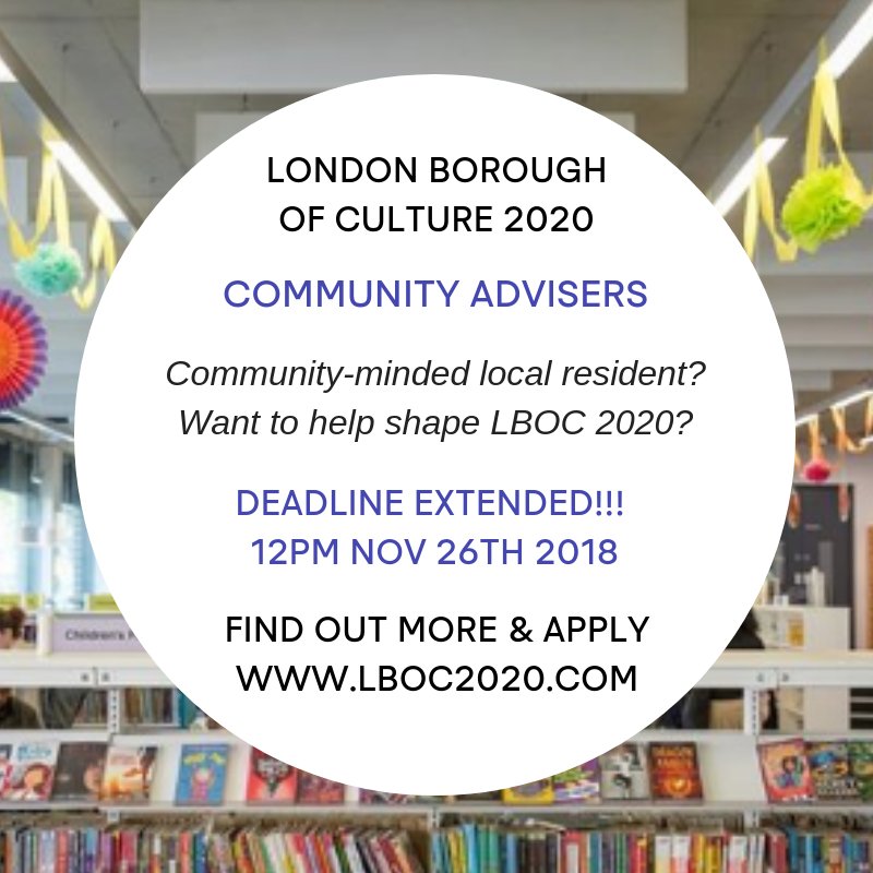 DEADLINE EXTENDED! Would you like to become a LBOC 2020 Community Adviser and help shape Brent’s year as London Borough of Culture in 2020? Get in touch! #brent #lboc2020 #londonboroughofculture #brent2020 #ha0 #nw6 #nw10 #nw2 #community #opportunity