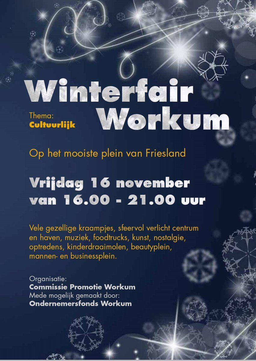 WesseliusH's tweet photo. Ook op de Winterfair @vanharteworkum in @WorkumNL staat het campagneteam. Ook hier kunt u zich aanmelden als vrijwilliger of informatie opvragen. #metznallen #rolpeal https://t.co/1vOZvI8Dk4