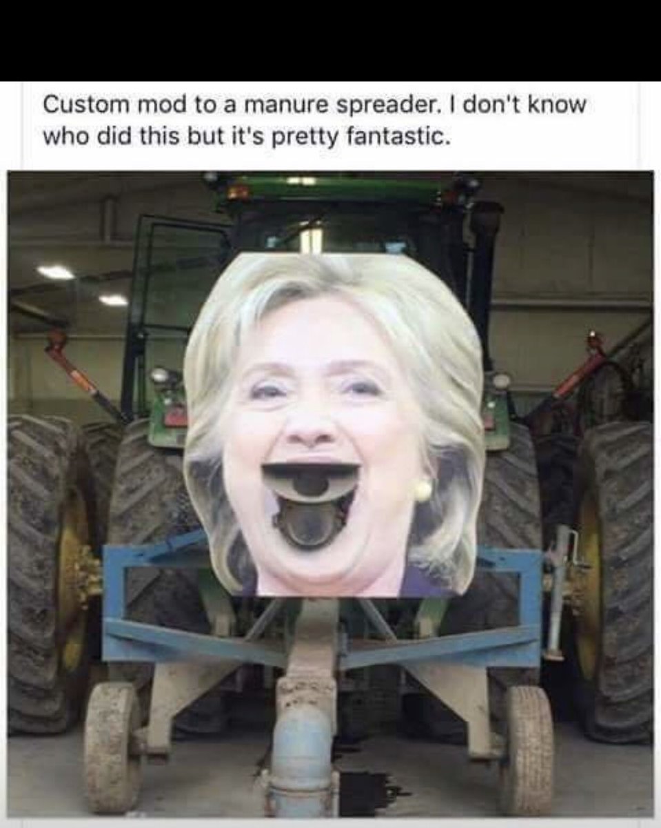 Cheloga2's tweet photo. Just Genius 🤣🤣
Custom Made Manure Spreader
#herpeshillary #HillaryClinton #Hillarystyle https://t.co/aIqIaHAtAl