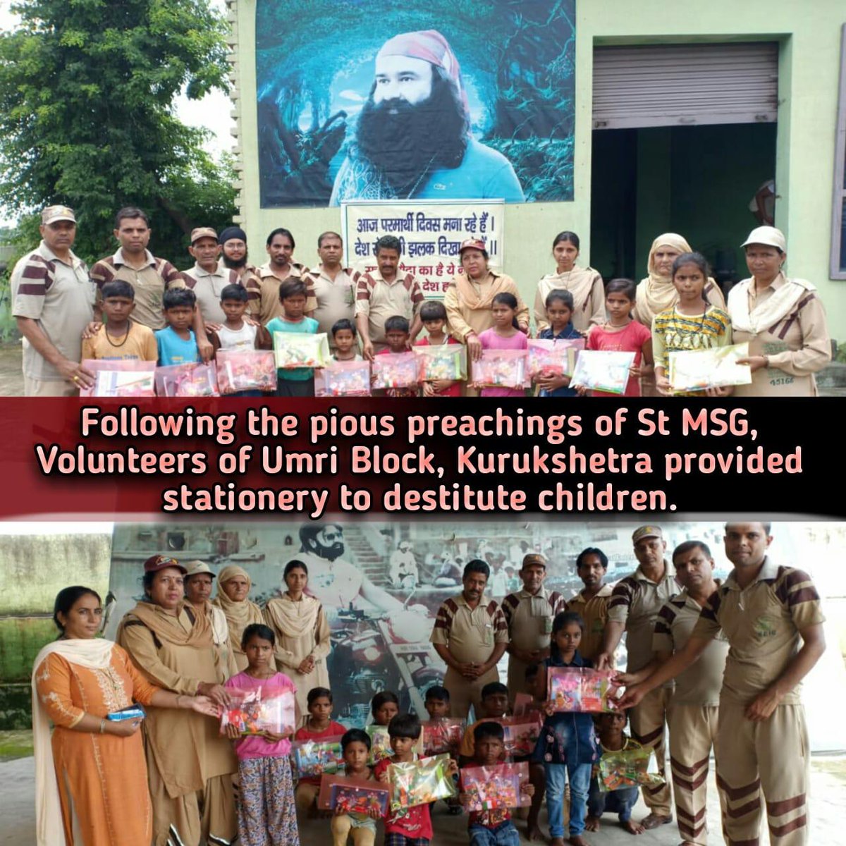 GleamofHumanity's tweet photo. Guruji tells us in satsang that we should help poor, helpless and destitute in every way #MSGsPhilosophy4Humanity https://t.co/ZcbjBiHIkf
