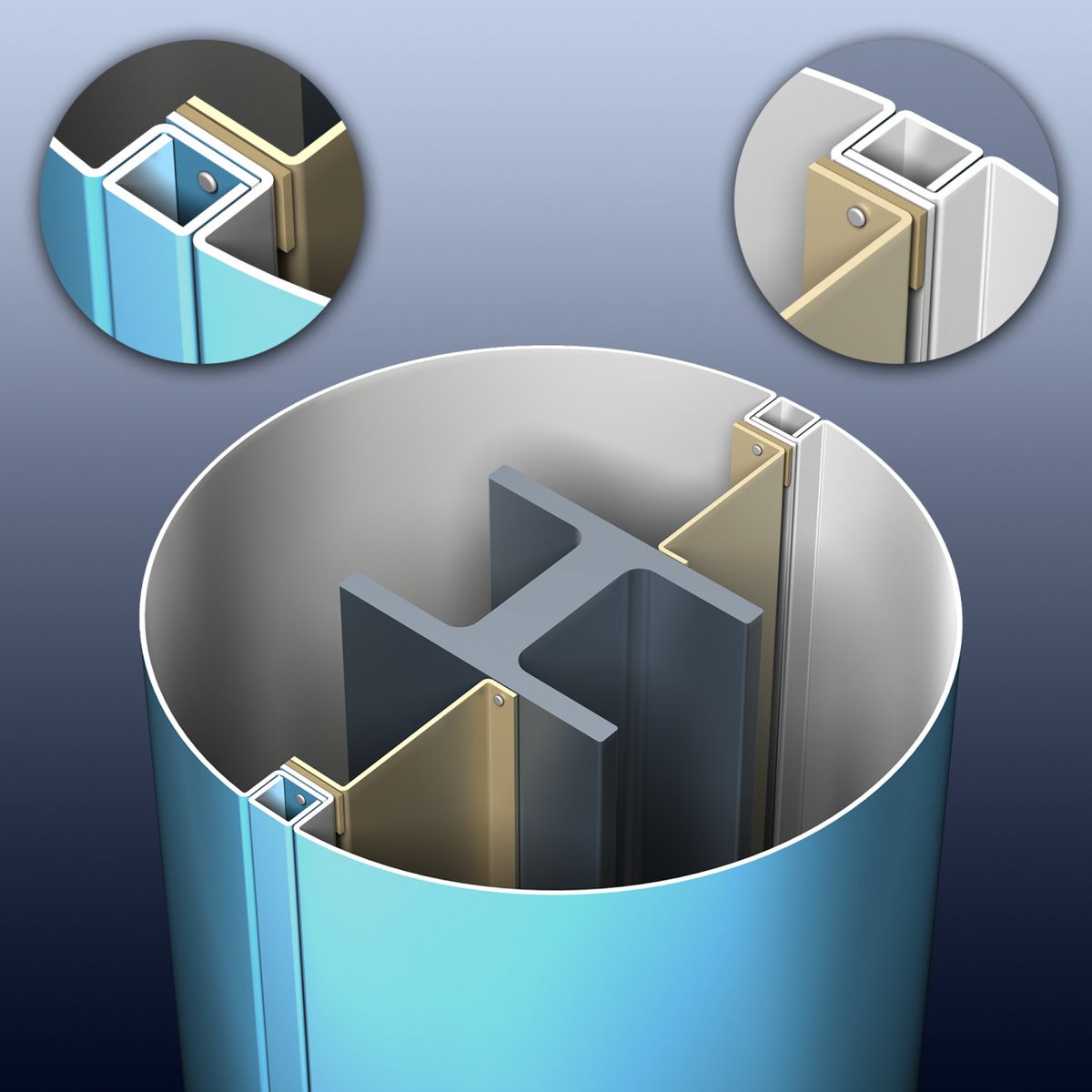 pacclad's tweet photo. PAC-1000R Reveal Joint column cover leaves a small vertical reveal where sections meet. A metal channel filler fits into joint. #columncover https://t.co/ttDKktMgdZ https://t.co/OhCkxKEuIc