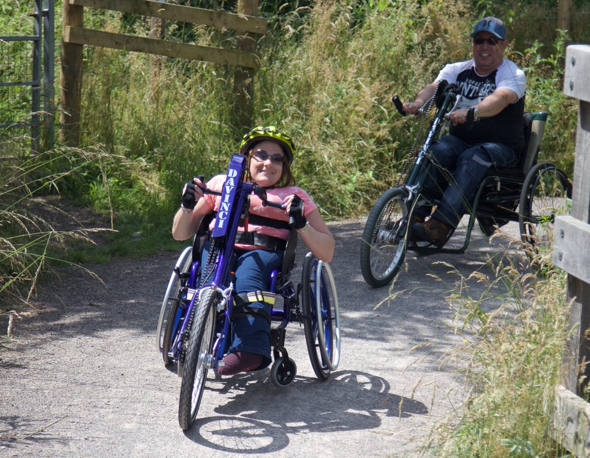 WfACharity's tweet photo. We applaud the great work delivered by @sustrans @_XavierBrice_ the NCN creates a setting that allows many of our Wheels for All &amp; @PedalAwayCP Away participants a chance to begin their cycling journey. https://t.co/UIkfXWVrxr .@PHE_uk @MidlandMencapUK @letsrideuk @IM_Cycling https://t.co/tMMGdolcsP