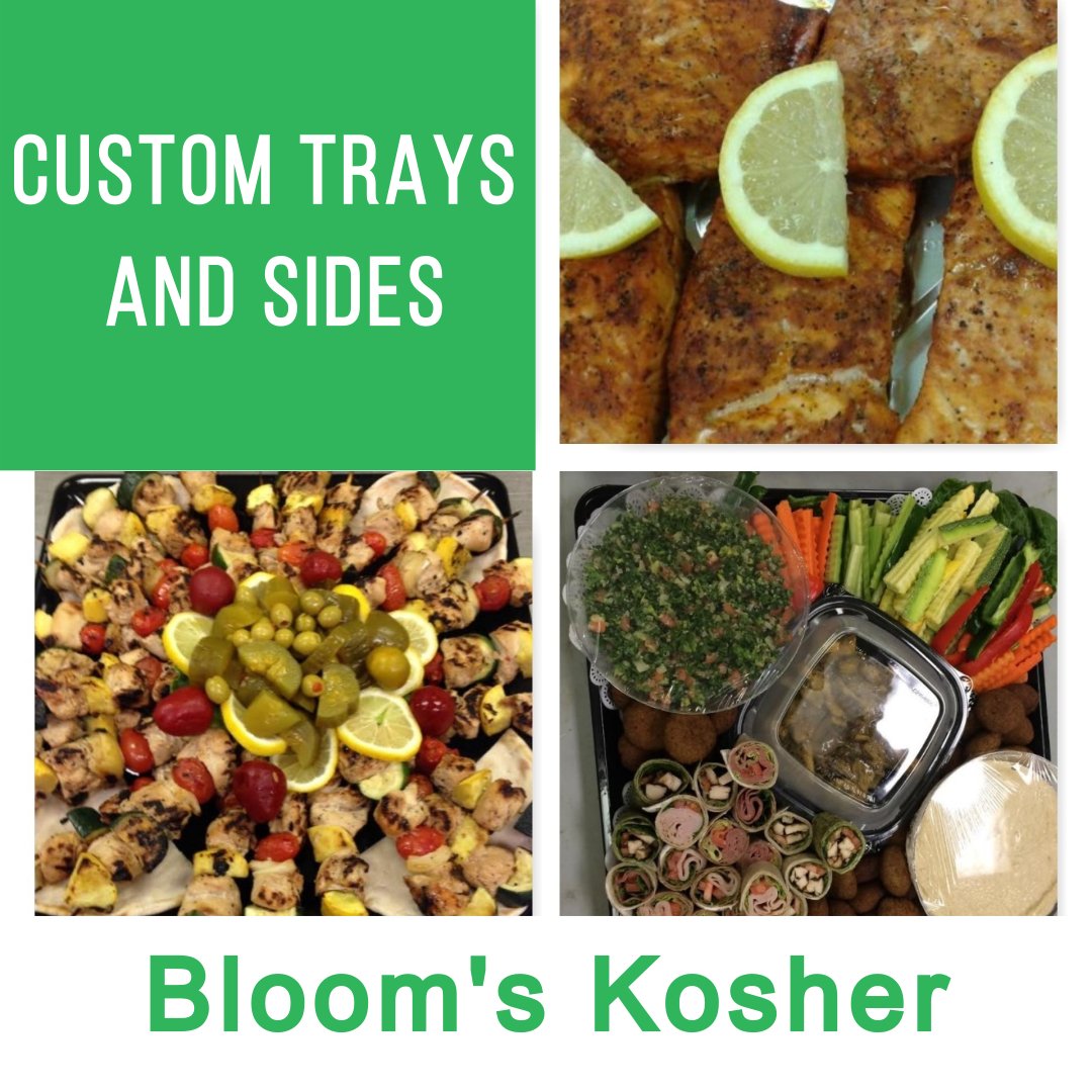 bloomskosher's tweet photo. Order directly off the menu as is or customize trays for your family. #koshercarryout #jewishfoods #bloomskoshercatering https://t.co/8gFQrY0rh5