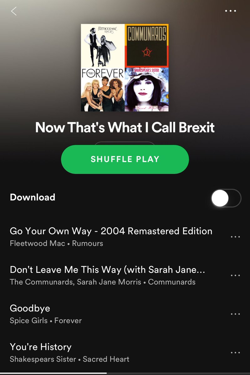 paddypower's tweet image. Shout out to whoever made the Spotify playlist ‘Now That’s What I Call Brexit’. #BrexitChaos