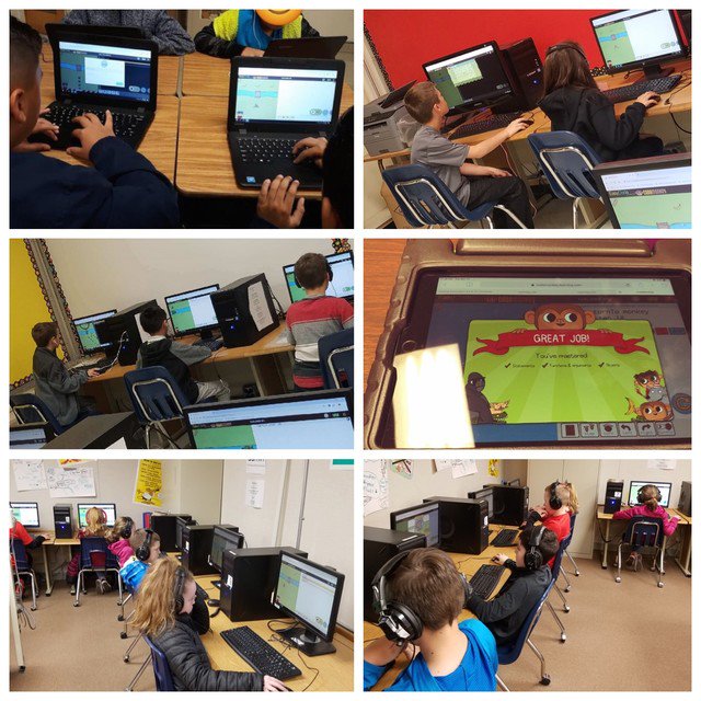 RachelLearning's tweet photo. I love seeing @Nederland_ISD students having fun #coding during the @learningdotcom #codeathon2018! @Teach0285 #nednews #edtech #digitalliteracy https://t.co/vZOq1Ipzcw