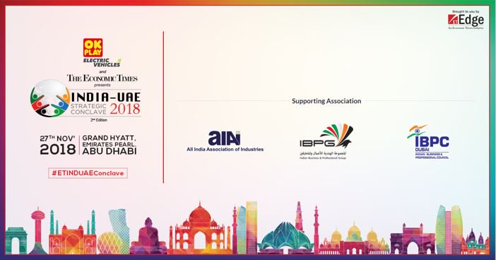 IndUAEConclave's tweet photo. We are proud to introduce @aiai_india, IBPG and @ibpcdubai as the Supporting Association Partners at The Economic Times India UAE Strategic Conclave 2018.
Be a part of #ETINDUAEConclave : https://t.co/JIxSNHAHDN  
#bilateral #ties #expats #India #UAE #Trade https://t.co/JKlvwlajBT
