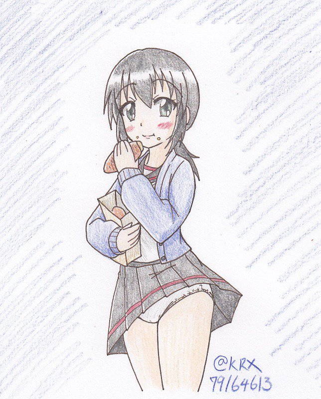 #艦これ版深夜の真剣お絵描き60分一本勝負
#艦これ版真剣お絵描き60分一本勝負_20181115
#吹雪
お芋とパンツと吹雪 