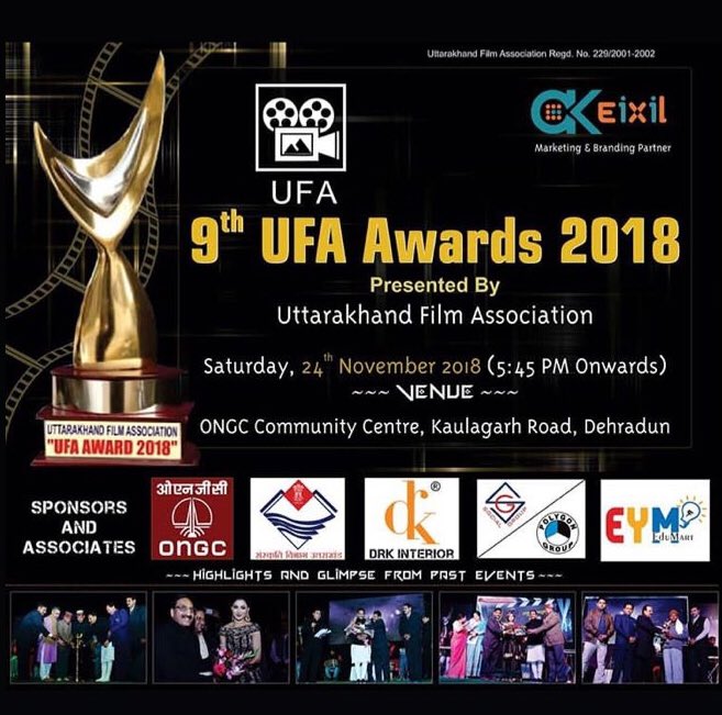 skshukla_09's tweet photo. @Drk_Global Proud to be a Partner with Uttarakhand Film Association, Presenting 9th UFA Awards 2018 on 24th November 2018 at #Dehradun https://t.co/jF4baXkWj4