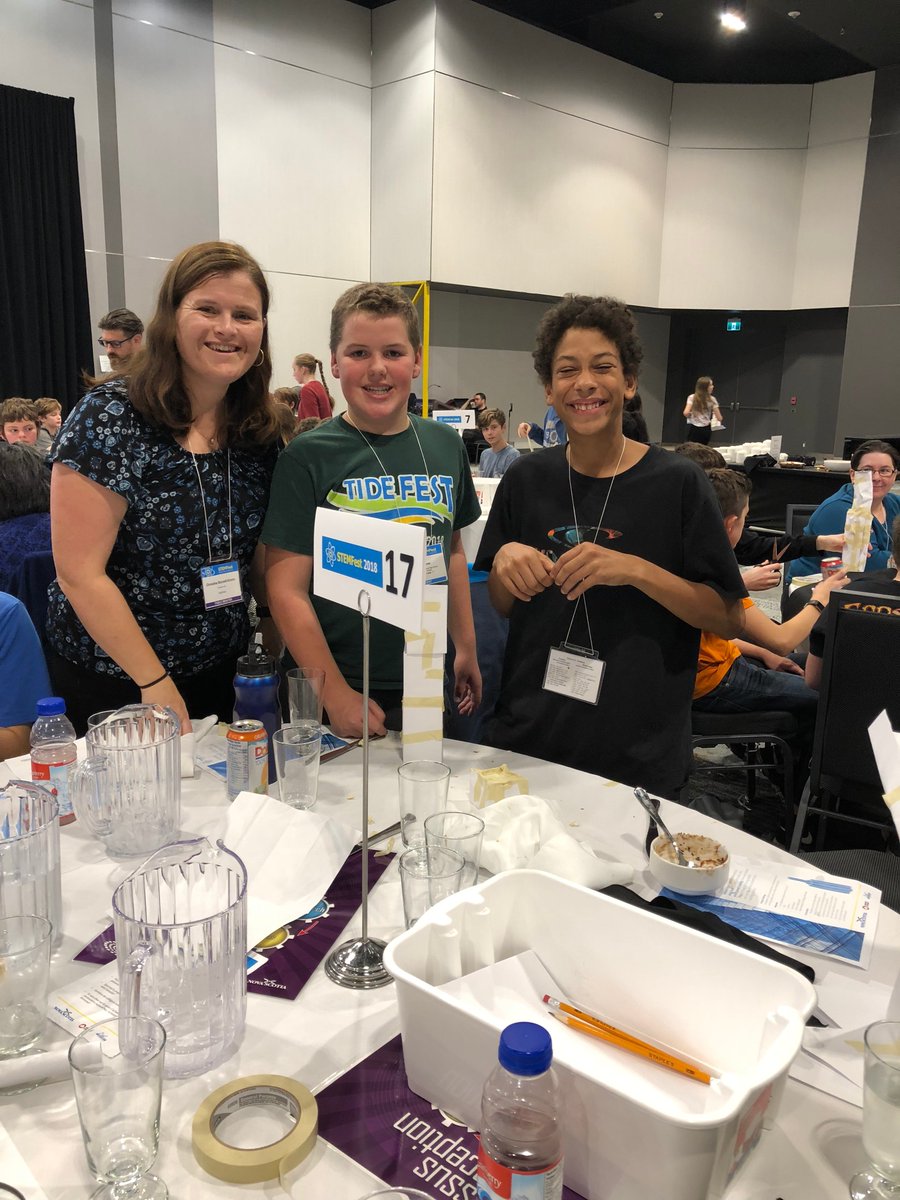 CNSOPB's tweet photo. Last week, our Director of Regulatory Affairs &amp; Finance, Christine Bonnell-Eisnor (PEng), hosted 10 youth as a table mentor for @STEMFESTHFX18 #STEMFest2018 Windy Tower session, helping to aspire young STEM enthusiasts &amp; conquer an engineering challenge. #TBT #ThrowbackThursday https://t.co/GgvpmqUI3v