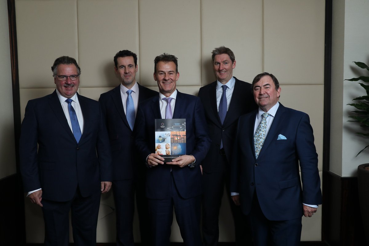 UKChemCouncil's tweet photo. The Co-Chair of @UKChemCouncil and Chief Executive of Croda International Steve Foots with fellow members of the Council launches our new strategy #positive https://t.co/uRSaStj75X