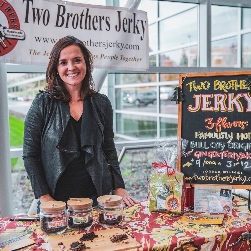 There more to life than coffee. Snacking on grass fed @TwoTrothersJerky was part of the fun at #CoffeeConChicago/Midwest