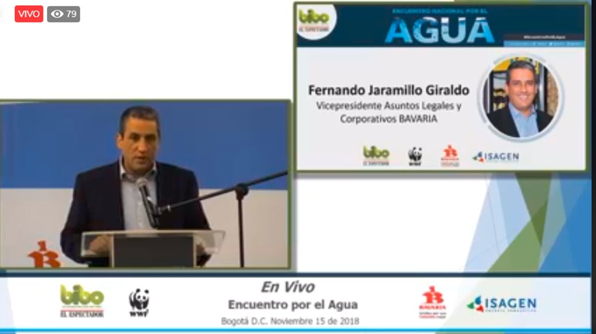 BAVARIA_OFICIAL's tweet photo. “Nuestro compromiso con el agua es total. Reducimos 30% el consumo en los últimos 6 años y hacemos parte de iniciativas como BIBO, Los Encuentros por el Agua, los Fondos de Agua del país y MiPáramo en Saturbán”, Fernando Jaramillo, VP Asuntos Corporativos en #EncuentrosPorElAgua https://t.co/e2GpkdMZmg