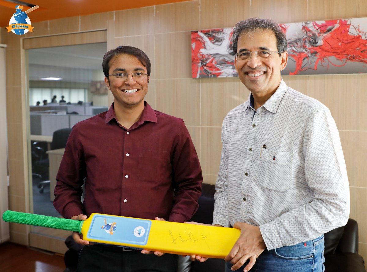playiBCricket's tweet photo. Look who dropped by our office today! 😃
AKA the voice of Indian cricket - the legendary @bhogleharsha. His passion and enthusiasm for the sport, along with his zeal for the nation's progress resonated with our team.🤘🏻
#PlayiBCricket https://t.co/sd7blwOmiv