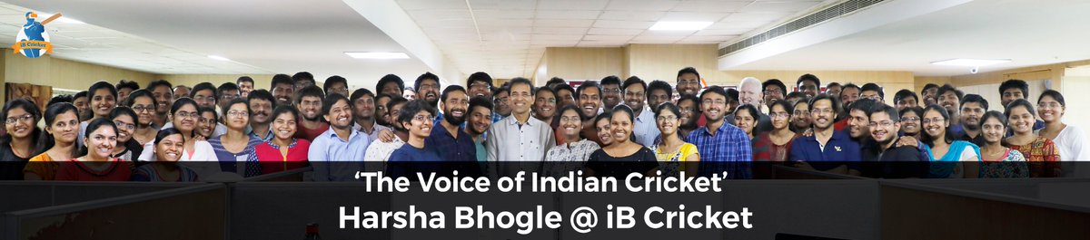 Look who dropped by our office today! 😃
AKA the voice of Indian cricket - the legendary <a href="/bhogleharsha/">Harsha Bhogle</a>. His passion and enthusiasm for the sport, along with his zeal for the nation's progress resonated with our team.🤘🏻
#PlayiBCricket