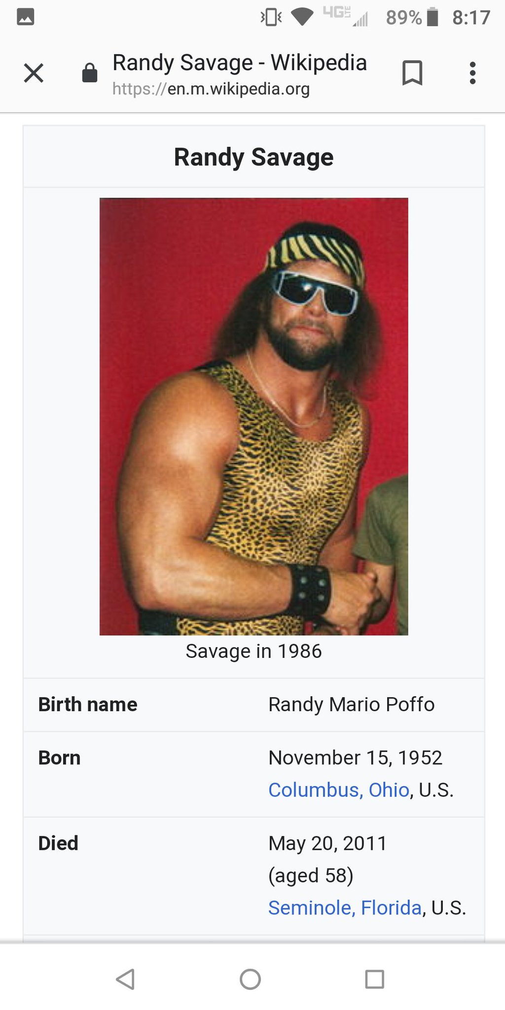 Happy Birthday Macho Man Randy Savage 