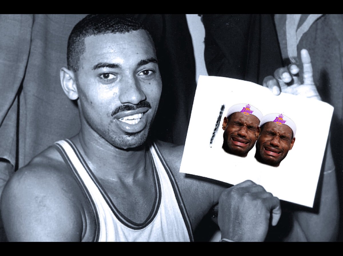 NokoKim's tweet image. So Lebron James Ya passed "Wilt the Stilt" Chamberlain on the NBA All-Time Scoring List? 
Wilt played 14 Years and you...15+ years!
"Wilt the Stilt" didn’t have a three point🏀line and didn’t need one!!
Celebrate..Because You Ain’t Winning another  NBA Championship! #100PointGame