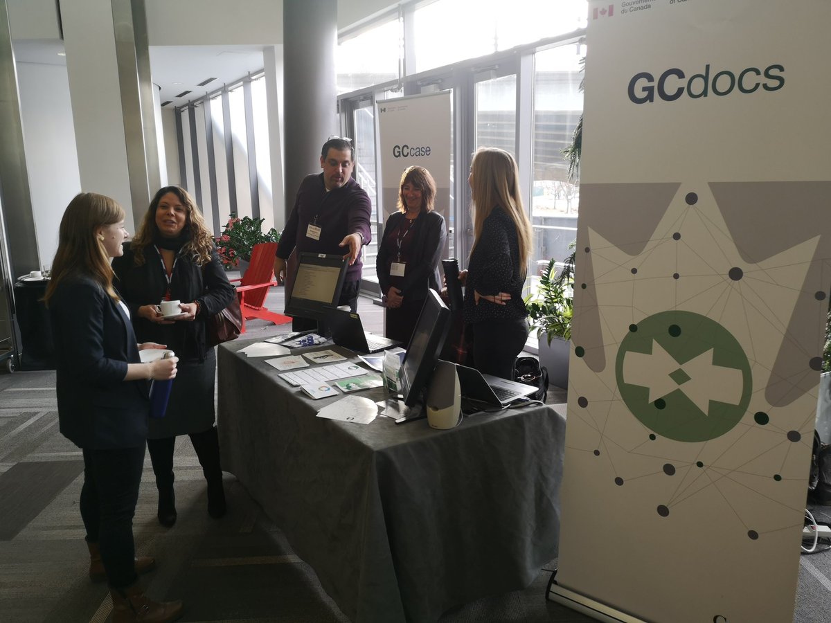 GCdocsProgram's tweet image. At @ARMA_NCR @IM_Days ? Welcome! We are here too! Be sure to come by and say hi to our Client Relationship Managers Drago and Marijanna. Ask us about #GCdocs16 #borrowabooth and #GEM #metadata #paperless