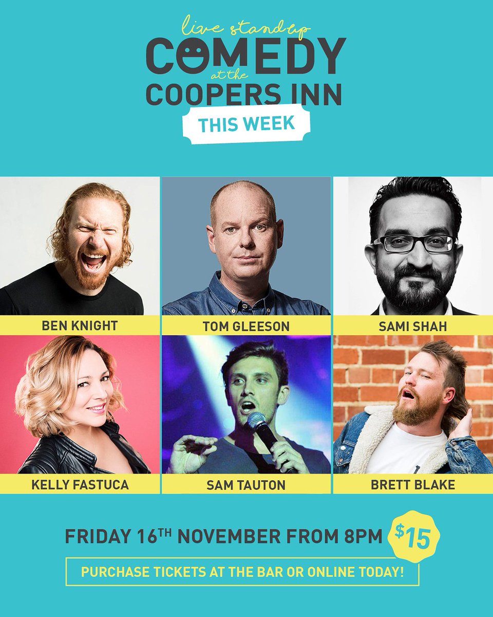 Today! @nonstoptom Tom Gleeson and awesome support acts!