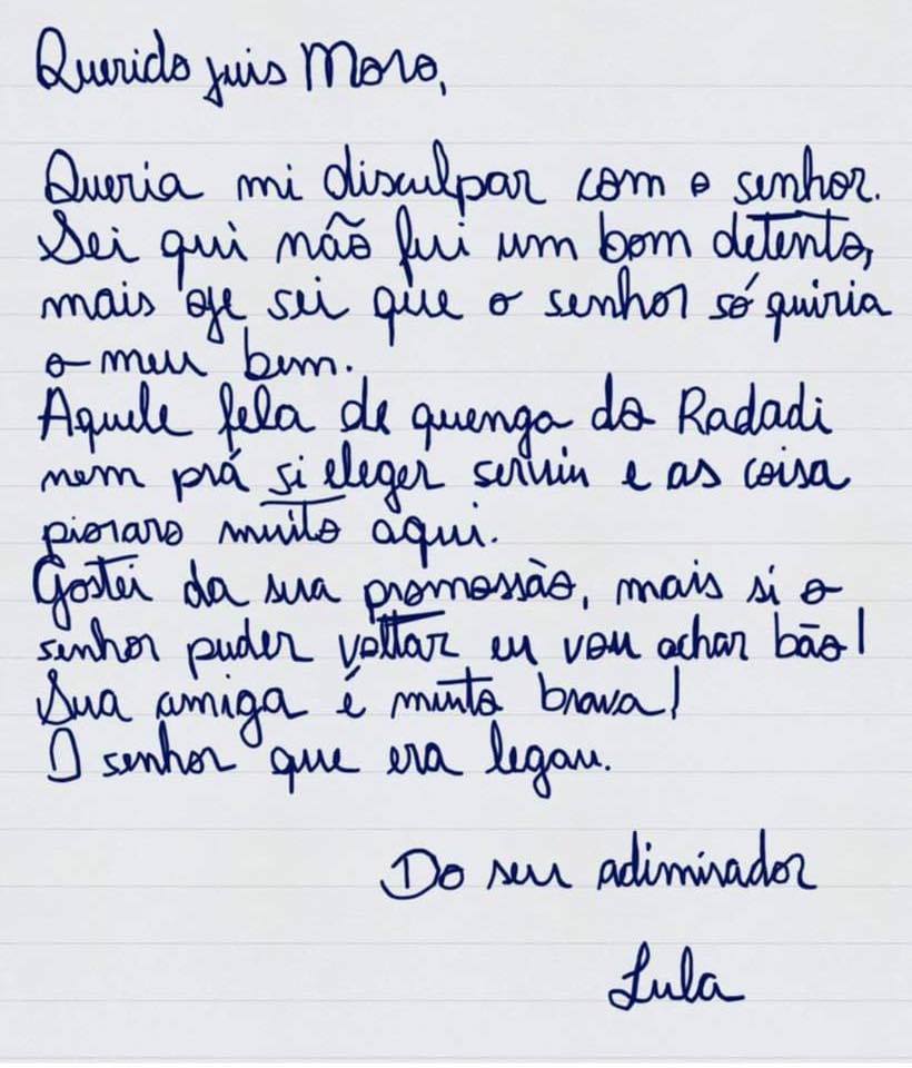 foIha_sp's tweet photo. Lula escreve carta para Moro após audiência com Juíza Gabriela Hardt
https://t.co/lcN9ITJaAC https://t.co/desN5tfHNG