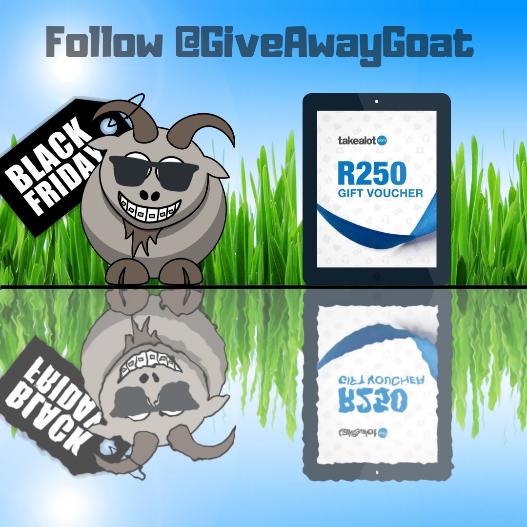 GiveawayGoat's tweet photo. 💥💥💥 GIVEAWAY 💥💥💥

To help our lovely followers with upcoming Black Friday purchases, we are giving away a R250 @TAKEALOT voucher!

Entry details:
1. FOLLOW @GiveawayGoat
2. RETWEET THIS TWEET
3. TAG 1 or more friends in the comments below.

Ends midnight Wed 21 November 🤟 https://t.co/LRujtey2hN