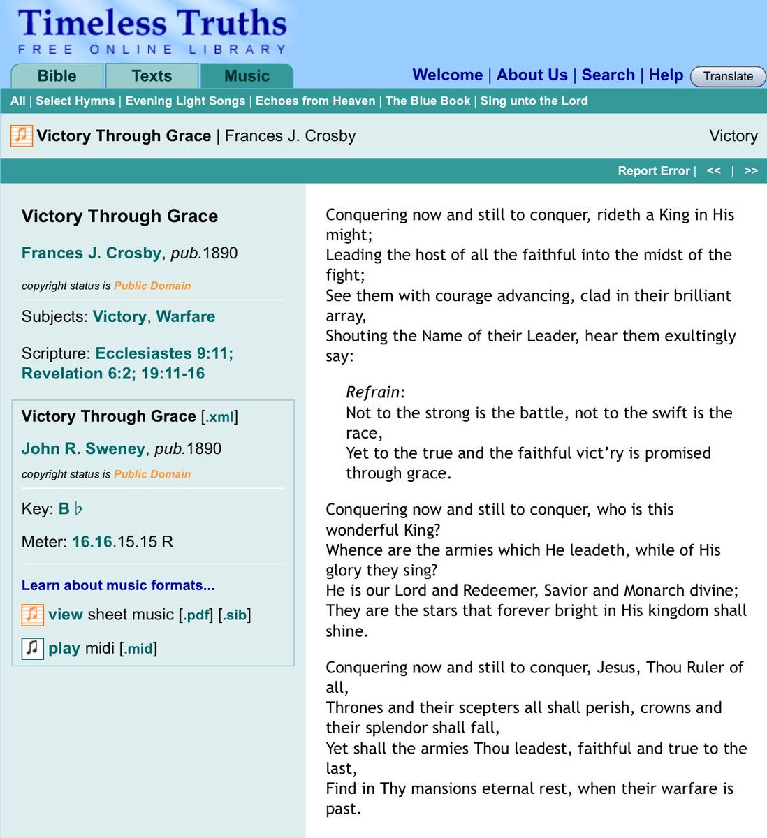 sharonePack's tweet photo. 🎺🎺🎺🎺🎺🎺🎺🎺🎺🎺🎺🎺🎺
Not to the strong is the battle, not to the swift is the race,
Yet to the true and the faithful vict’ry is promised through grace.

Conquering Now, and Still to Conquer!
#Victory #Grace #RetroHymn #MamasSong https://t.co/tt5eXWyyrO