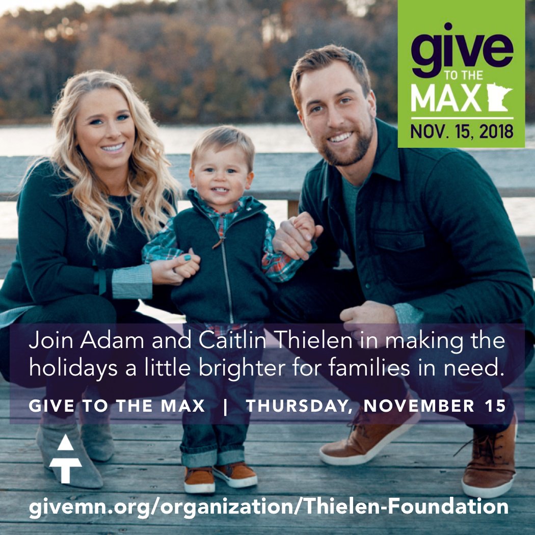 ajsinclair1110's tweet photo. Support Thielen Foundation in giving to families in need this holiday season, a tradition @athielen19 &amp; @MRS_T_19 began years ago. All $$$ raised TODAY allows us to bless, encourage, inspire more families. https://t.co/hTyS2ZawNP https://t.co/kmnbjs7kmO