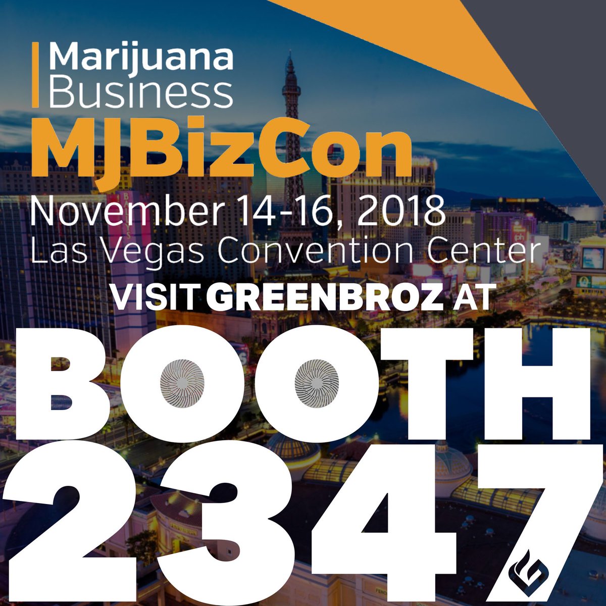 GreenBroz's tweet image. Day ✌🏻. Twice as nice for the same price. 😎 See you at booth 2347!!
#mjbiz #mjbizcon #mjbizcon2018 #MJBizconNext