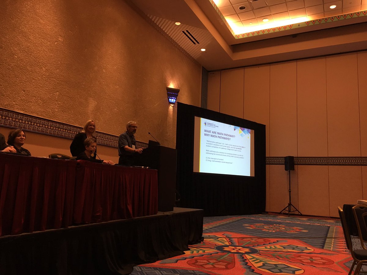 UTDCRebecca's tweet photo. Washington Math Pathways leaders Helen Burn &amp; Pete Wildman talking about “SYSTEMIC’” work across the state to implement multiple math pathways! @DCMathPathways @MathAMATYC @SBCTCWashington https://t.co/ngONSujBbl
