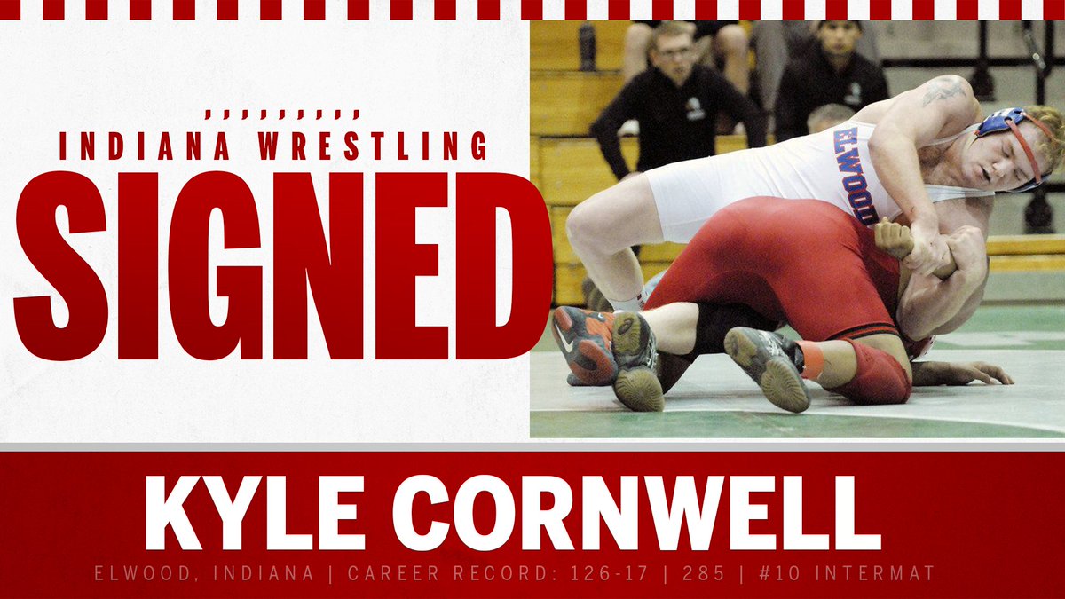 IndianaWR's tweet photo. Welcome to Indiana Wrestling, Kyle Cornwell!

⚪️126-7 Record
🔴#10 National Ranking

#GoIU #IUWR https://t.co/AUpuh9uYHE