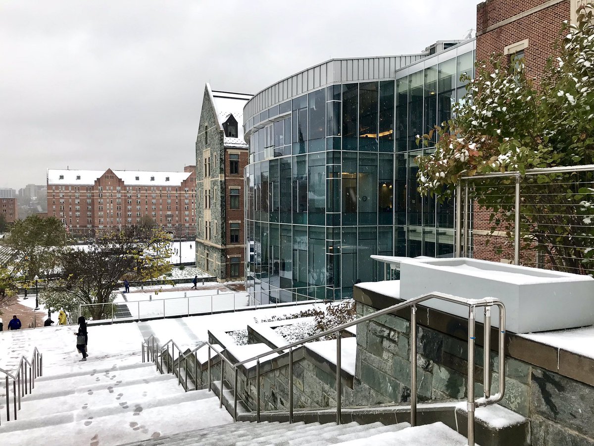 Snow day? Snow way! <a href="/Georgetown/">Georgetown University</a> is open for business.