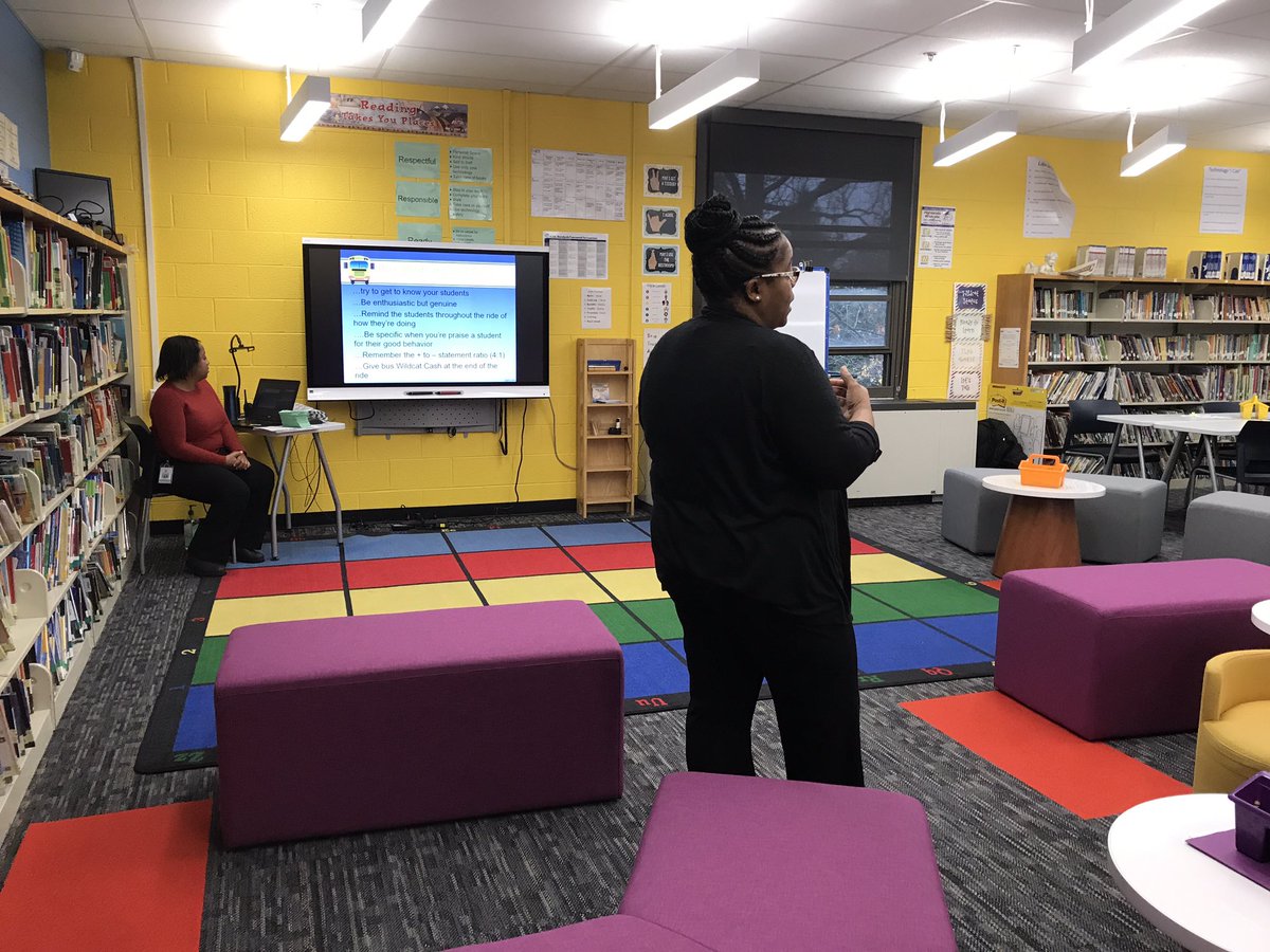HLESLibrary's tweet photo. Bus drivers learning about PBS! @Wildcats_Land @RedClaySchools #hesscholars #weareredclay https://t.co/XQjZh5KNAF