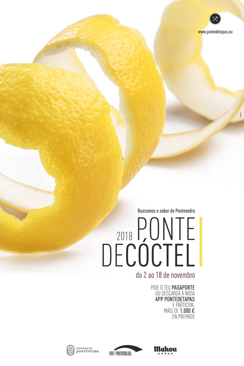 Pontevedrate's tweet photo. 3ª e última fin de semana.... até o #18NOV. 55 establecementos, 34 tapas tradicionais, 25 tapas creativas e 14 cócteles ... 😋 #pontedetapas #ponte https://t.co/8UqbsPTJgM