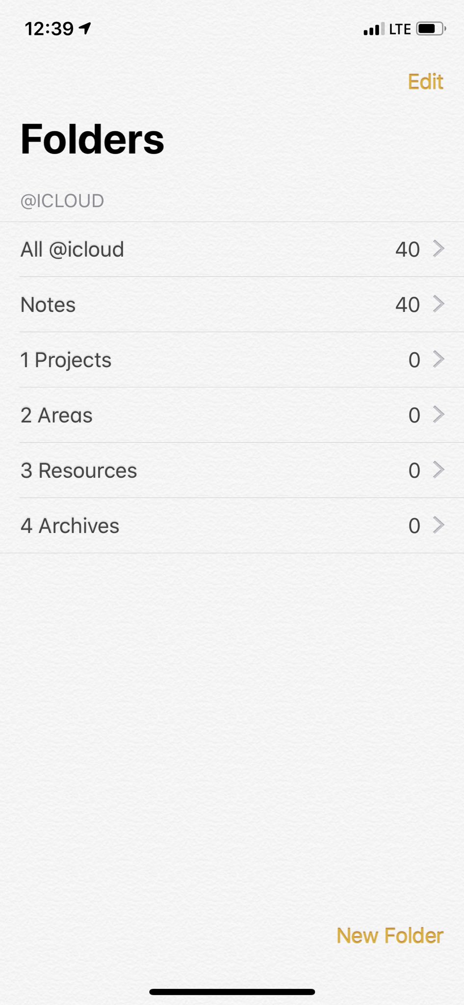 Tiago Forte on Twitter "3/ PARA implemented in apple Notes. “Notes