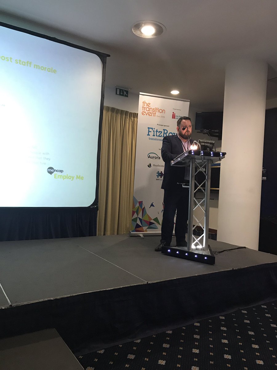 lisacarechoices's tweet photo. What are businesses doing to employ young people with additional needs? @capper_mark from @MencapEmployMe is explaining what are opportunities are out there #TransitionEvent @weareMFON https://t.co/frg9Lysd6E
