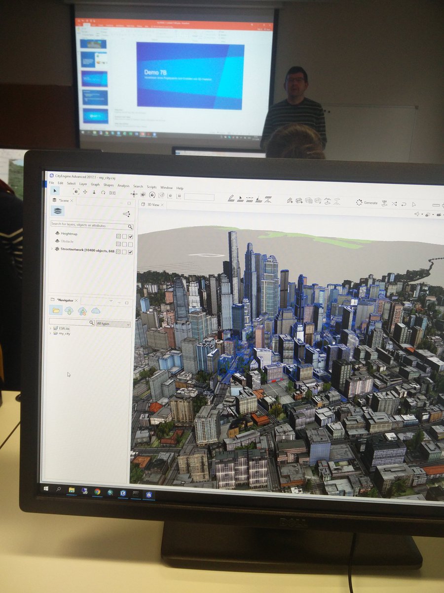 ArcGIS Pro Day 2 at Esri: create 3D Buildings fast with CityEngine and import to ArcGIS Pro. Cool!