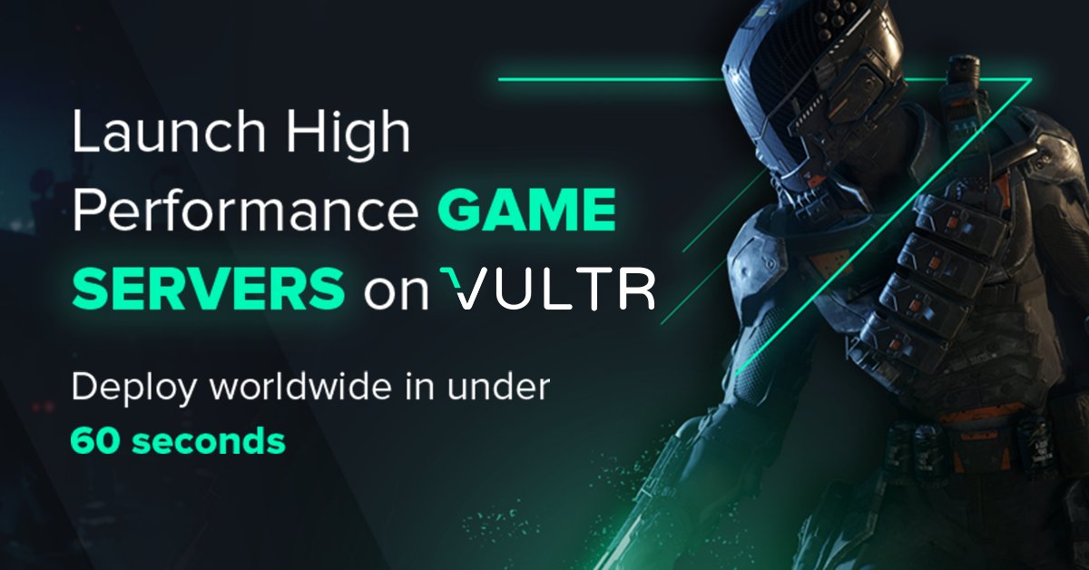 Increase the performance of your game server by utilizing Vultr's High Performance Cloud.   Intel Scalable CPU's and 100% SSD + E3 Bare Metal by the hour.   Try Vultr Today! vultr.com/promo/vps-gami… #Vultr #gameservers