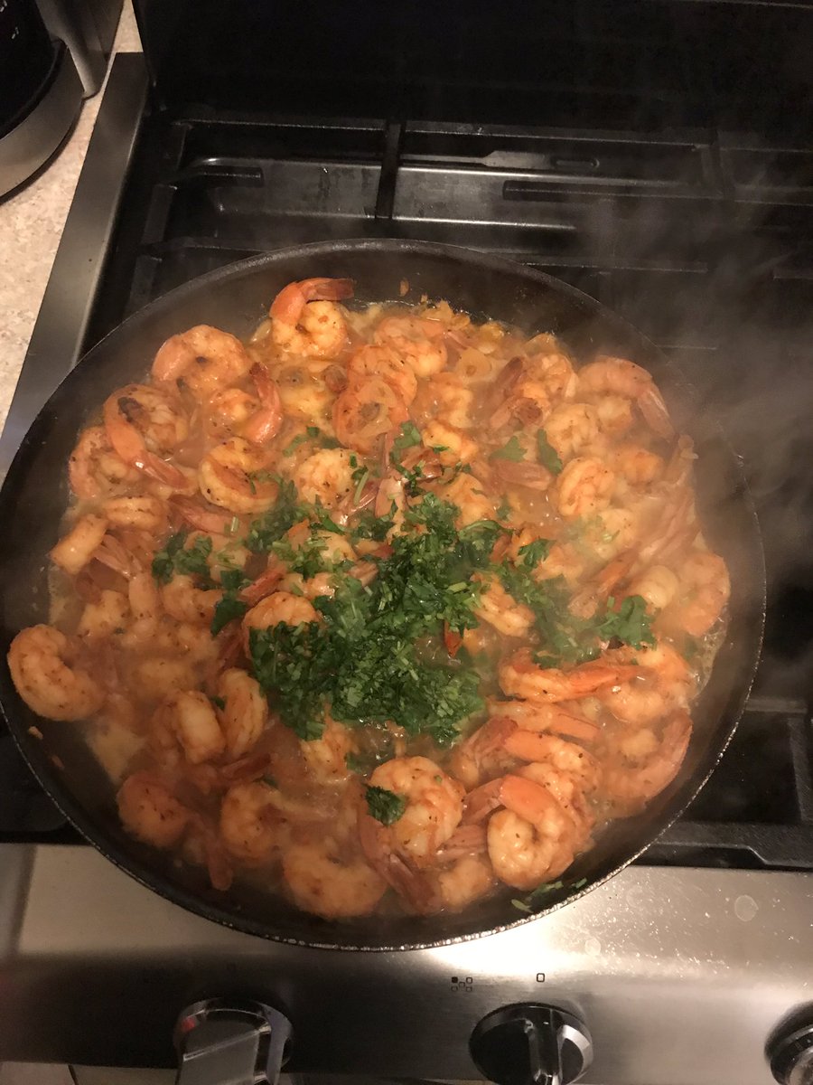 My own shrimp scampi it was slamming