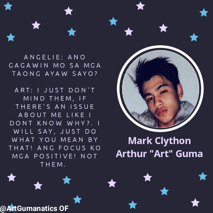 ARTfinitiesAURR's tweet photo. FOR ALL THE HATERS/BASHERS OUT THERE!

ANGELIE: ANO GAGAWIN MO SA MGA TAONG AYAW SAYO?

ART: I JUST DON'T MIND THEM, IF THERE'S AN ISSUE ABOUT ME LIKE I DONT KNOW WHY? I WILL SAY, JUST DO WHAT YOU MEAN BY THAT! ANG FOCUS KO MGA POSITIVE! NOT THEM. https://t.co/sIqRFJdxWe