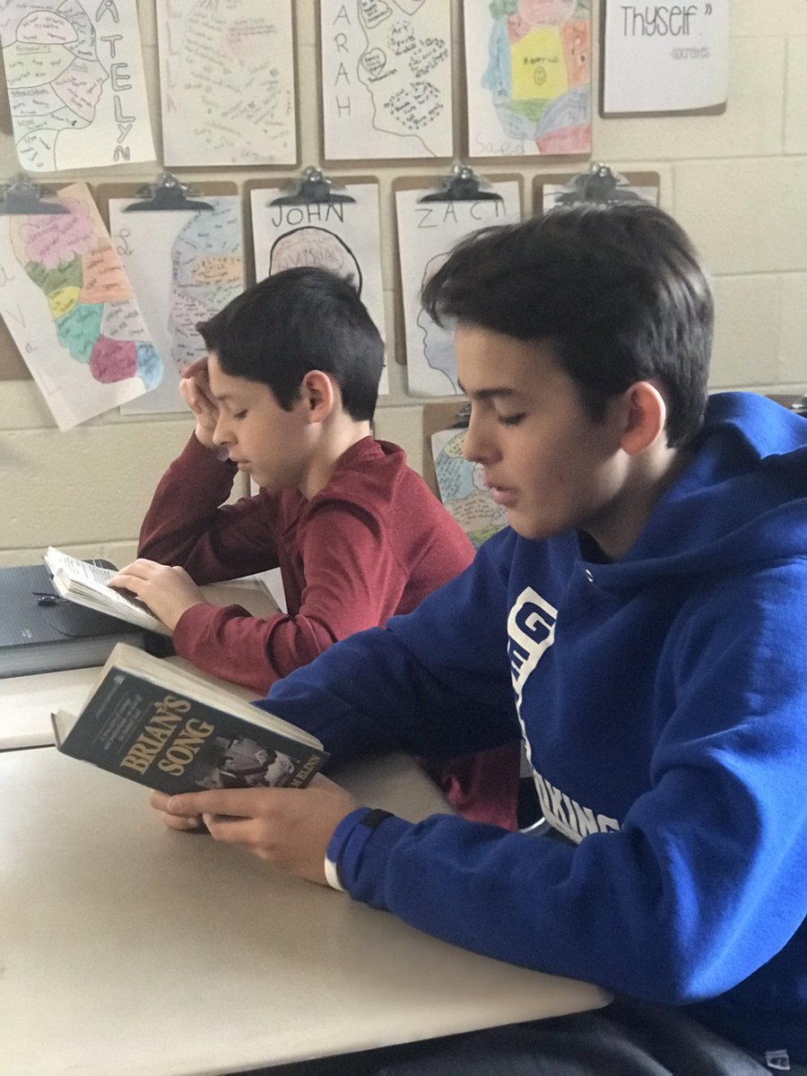 Reading the teleplay, “Brian’s Song” aloud. #Geneva304