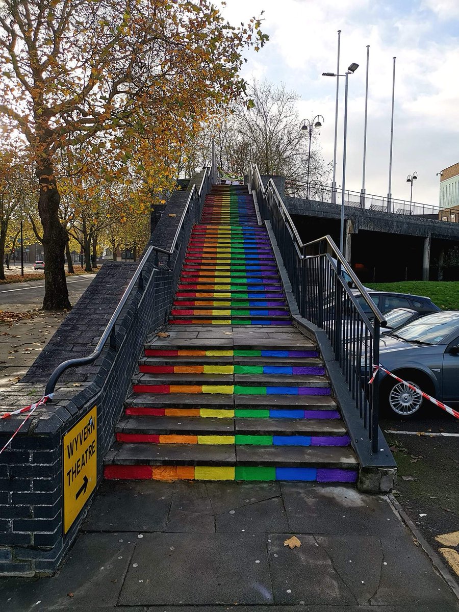 TransPrideSwin's tweet photo. . @Swindonwiltspri secret project isn't so secret anymore and it looks absolutely stunning!

The Rainbow Walk represents #Swindon’s continuing commitment to Equality, Diversity and Inclusivity for the LGBTQ+ community. https://t.co/4ZjRlXOWSJ
