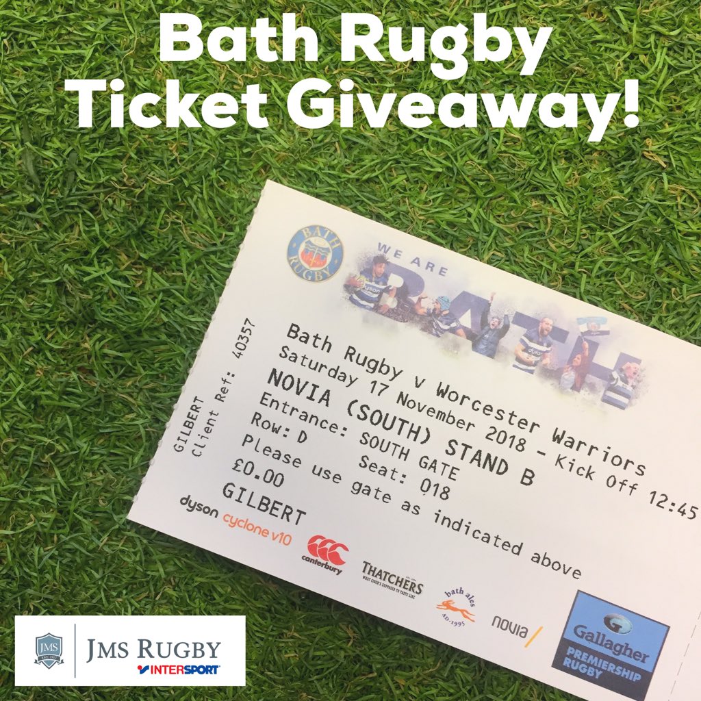 Jmsrugby's tweet photo. 🚨TICKET GIVEAWAY🚨                                Head over to our Instagram page for full details on how you can win a pair of tickets to the Bath Rugby vs Worcester Warriors game on Saturday! - Winner will be announced tomorrow at 12pm!! #bathrugby #CompetitionTime https://t.co/KKIKLFEcEm